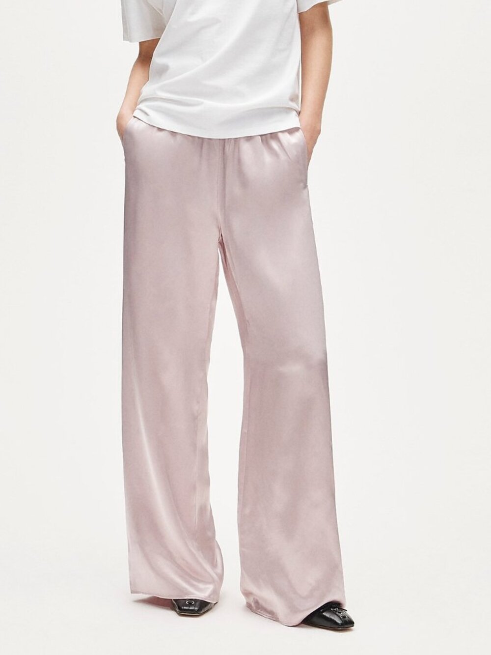 J. Crew Cosmo Pant in Luster Charmeuse Subtle Mauve - Picture 1 of 5
